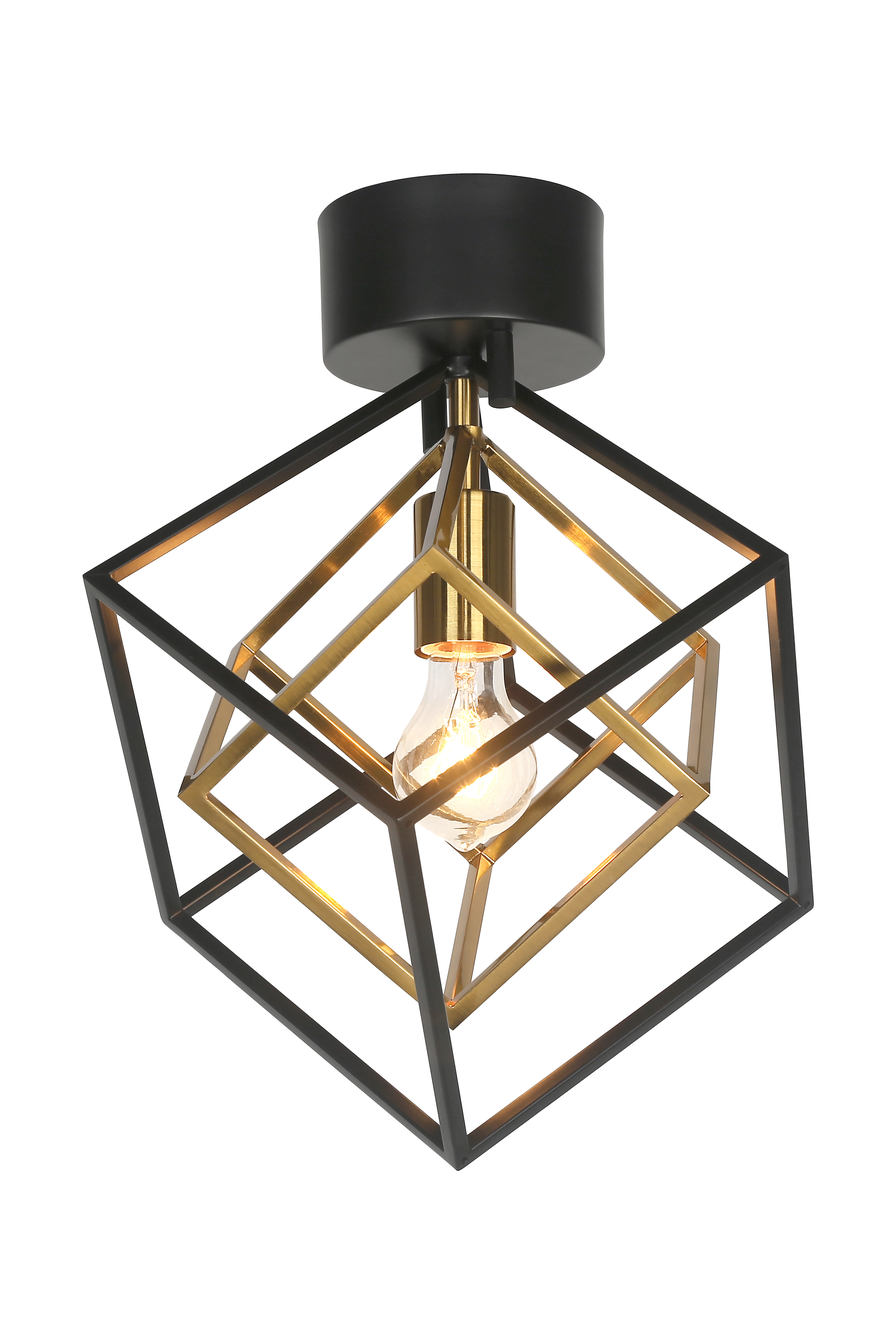 CUBES plafond, svart/matt mässing - Aneta Lighting - 3