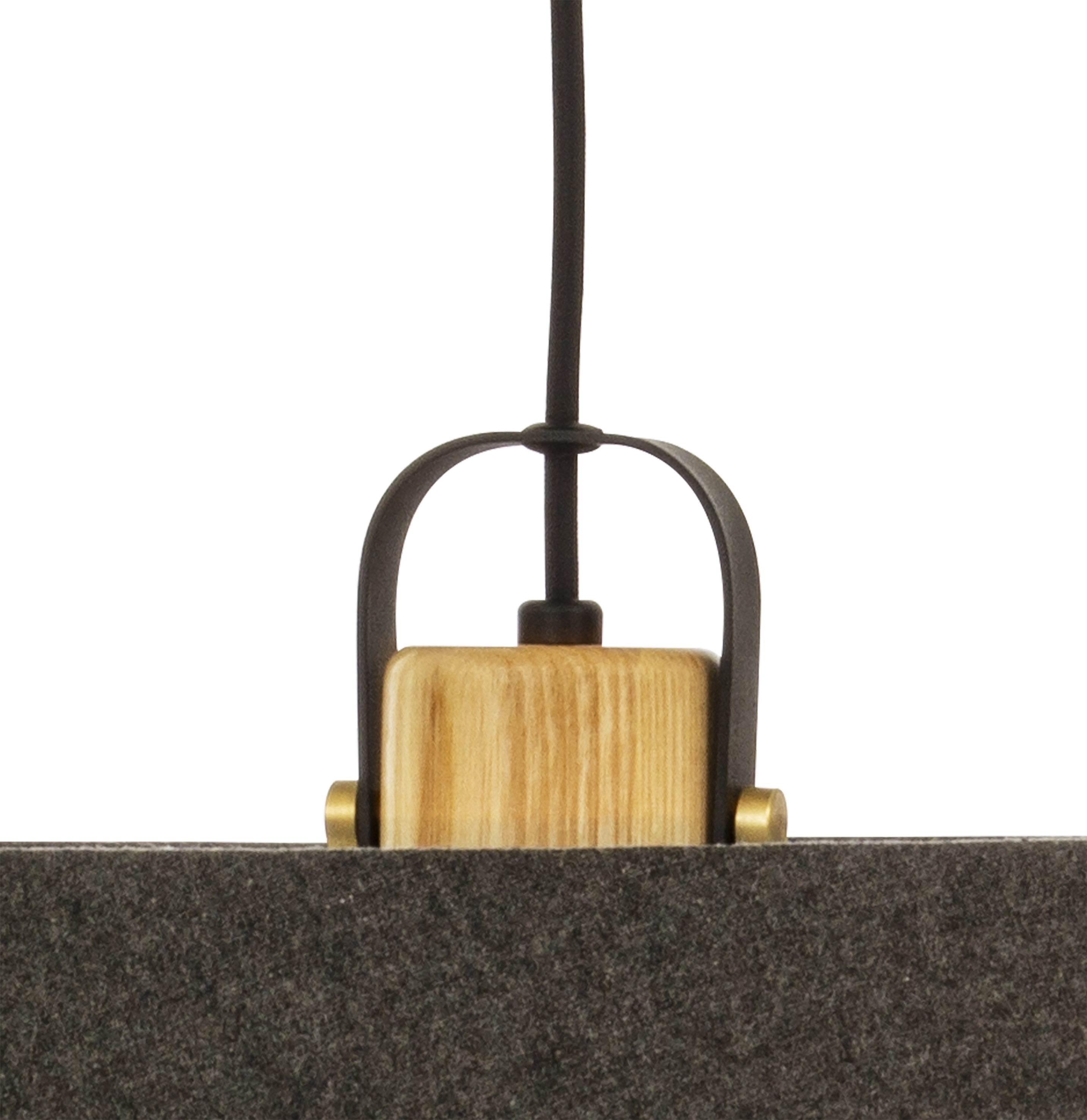 GEILO taklampa 45cm, grå/svart/trä - Aneta Lighting - 2