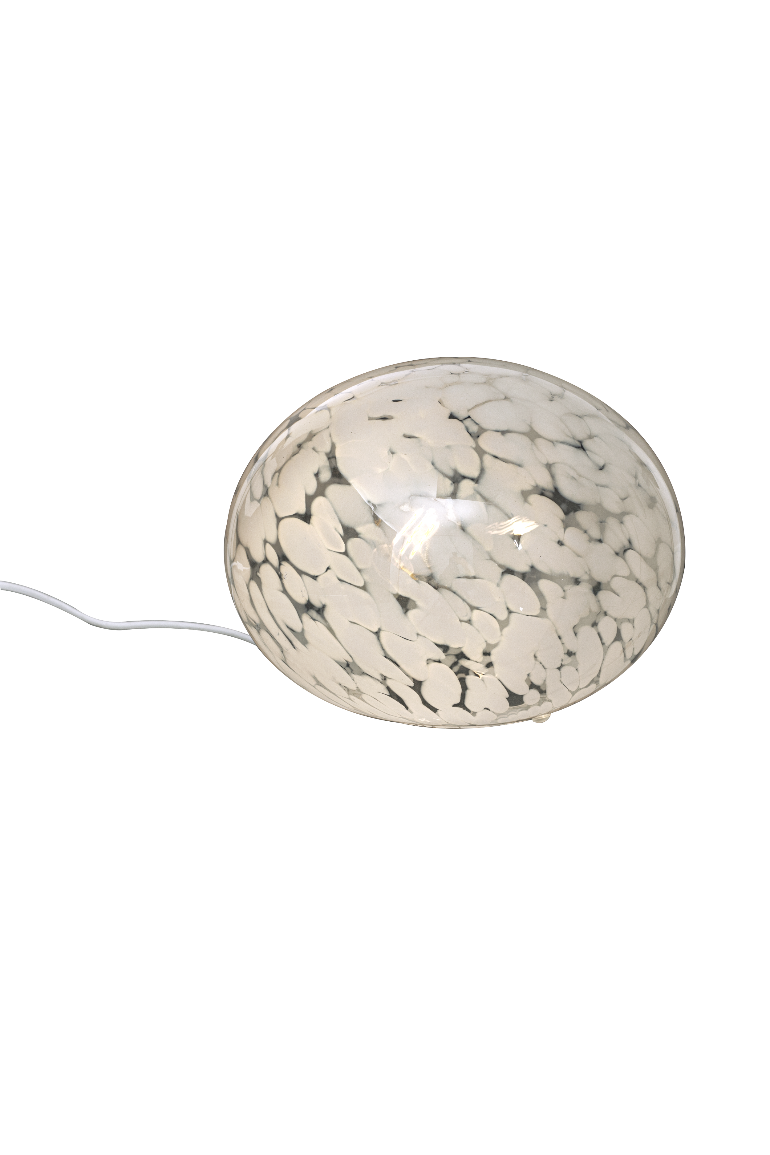 GLOBUS bordslampa 24cm, vit prickig - Aneta Lighting