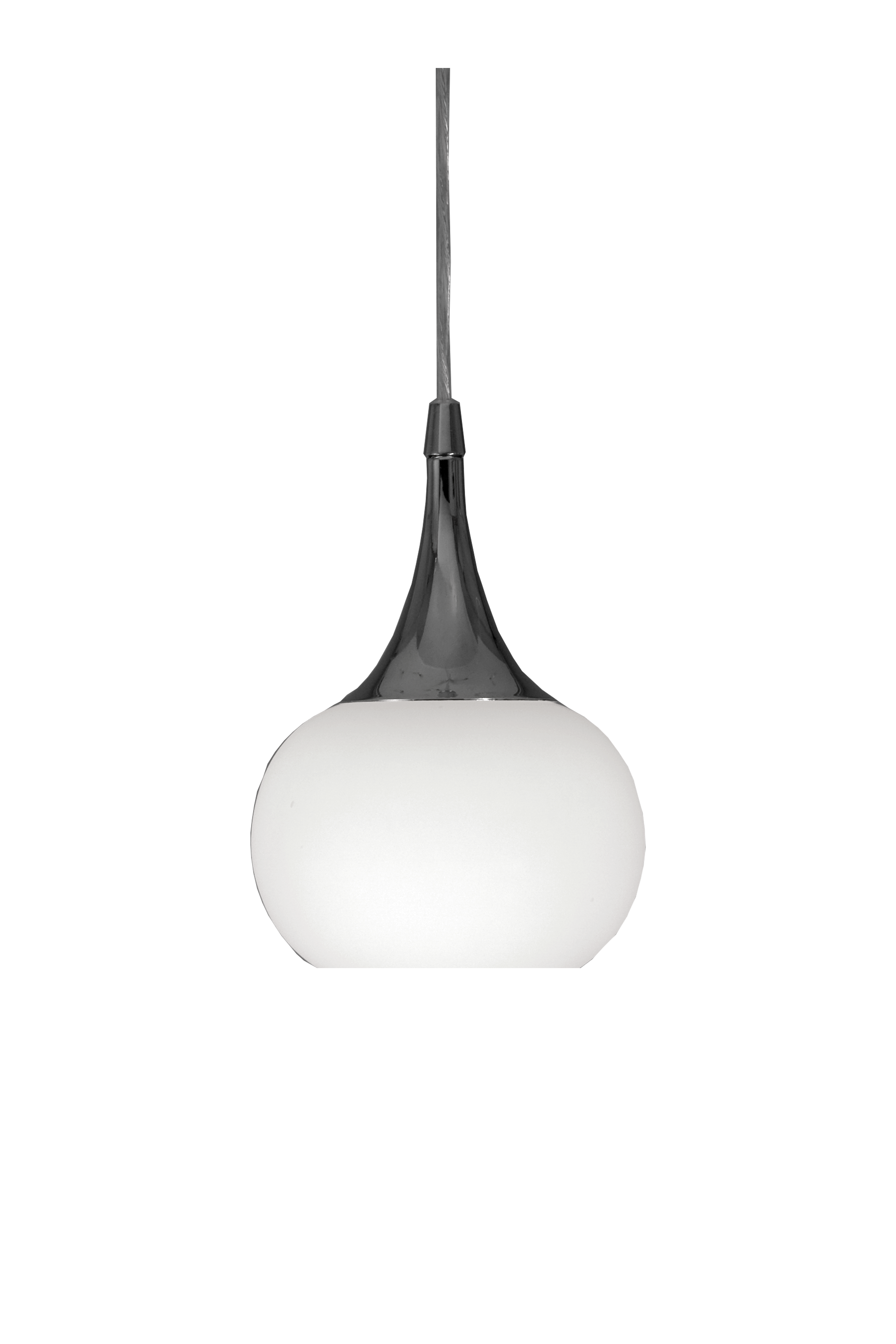 GLOBUS fönsterlampa, vit/krom - Aneta Lighting