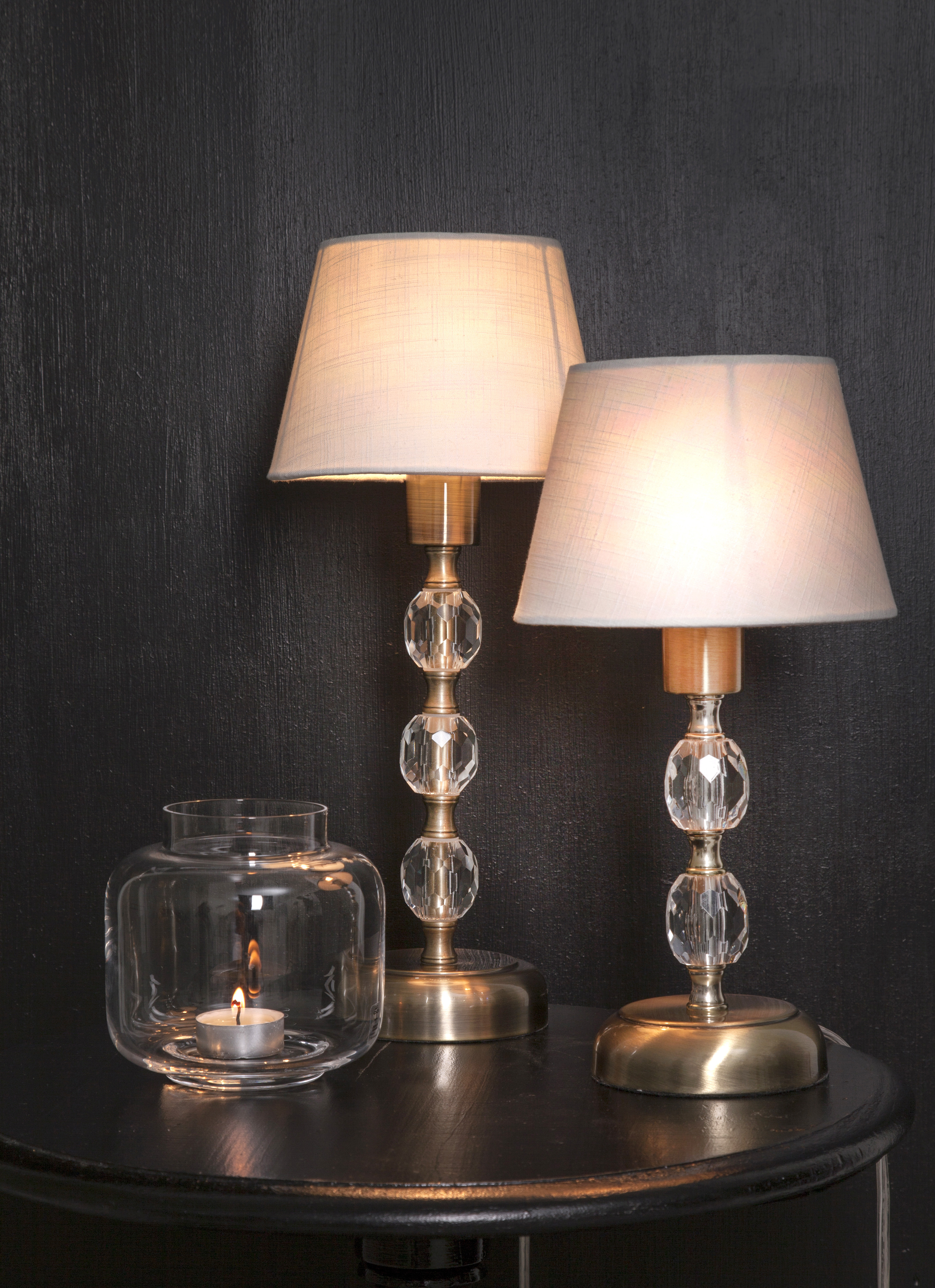 JOHANNA bordlampa mini, antik/vit - Aneta Lighting