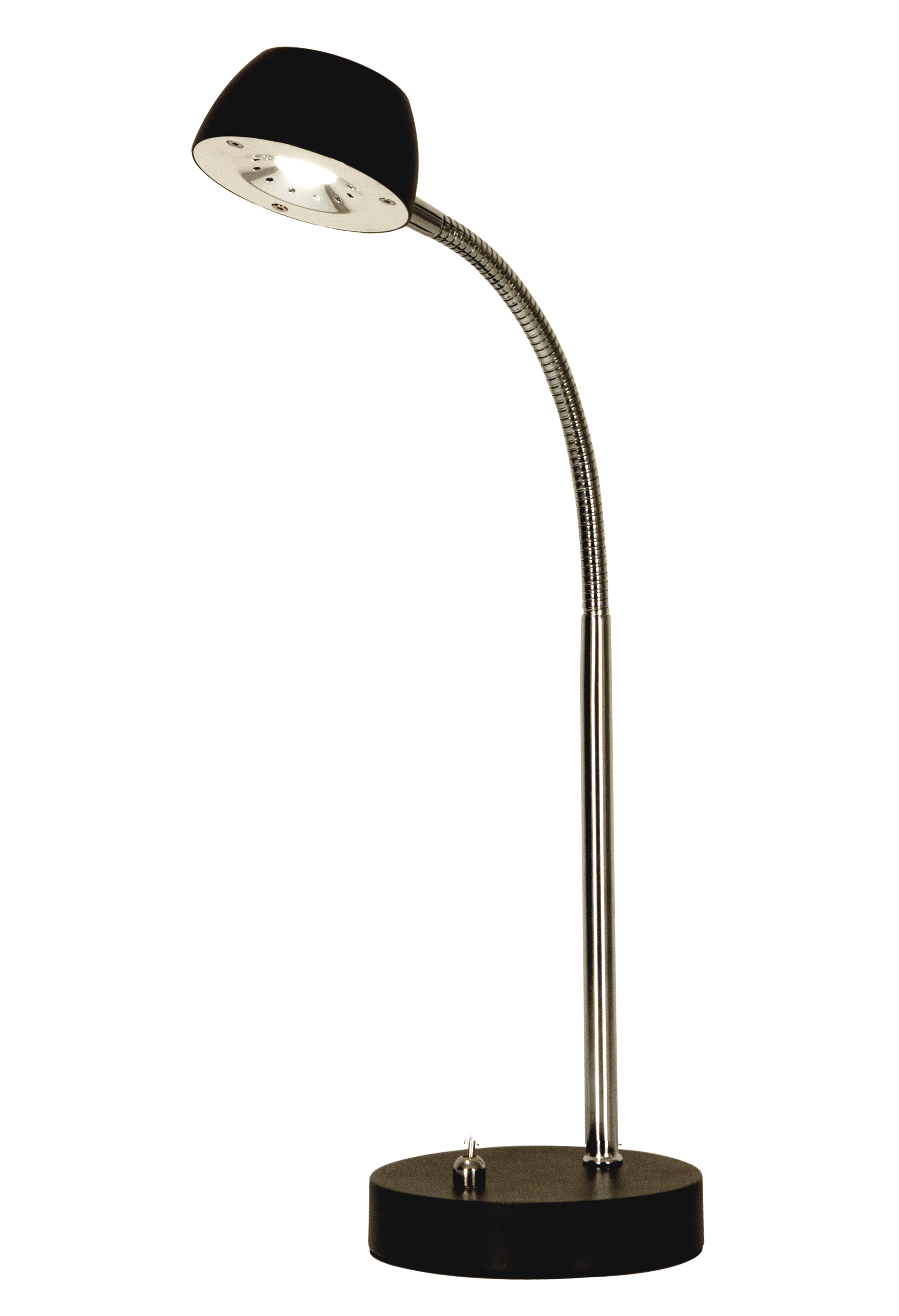 JUNO bordlampa, svart/krom - Aneta Lighting