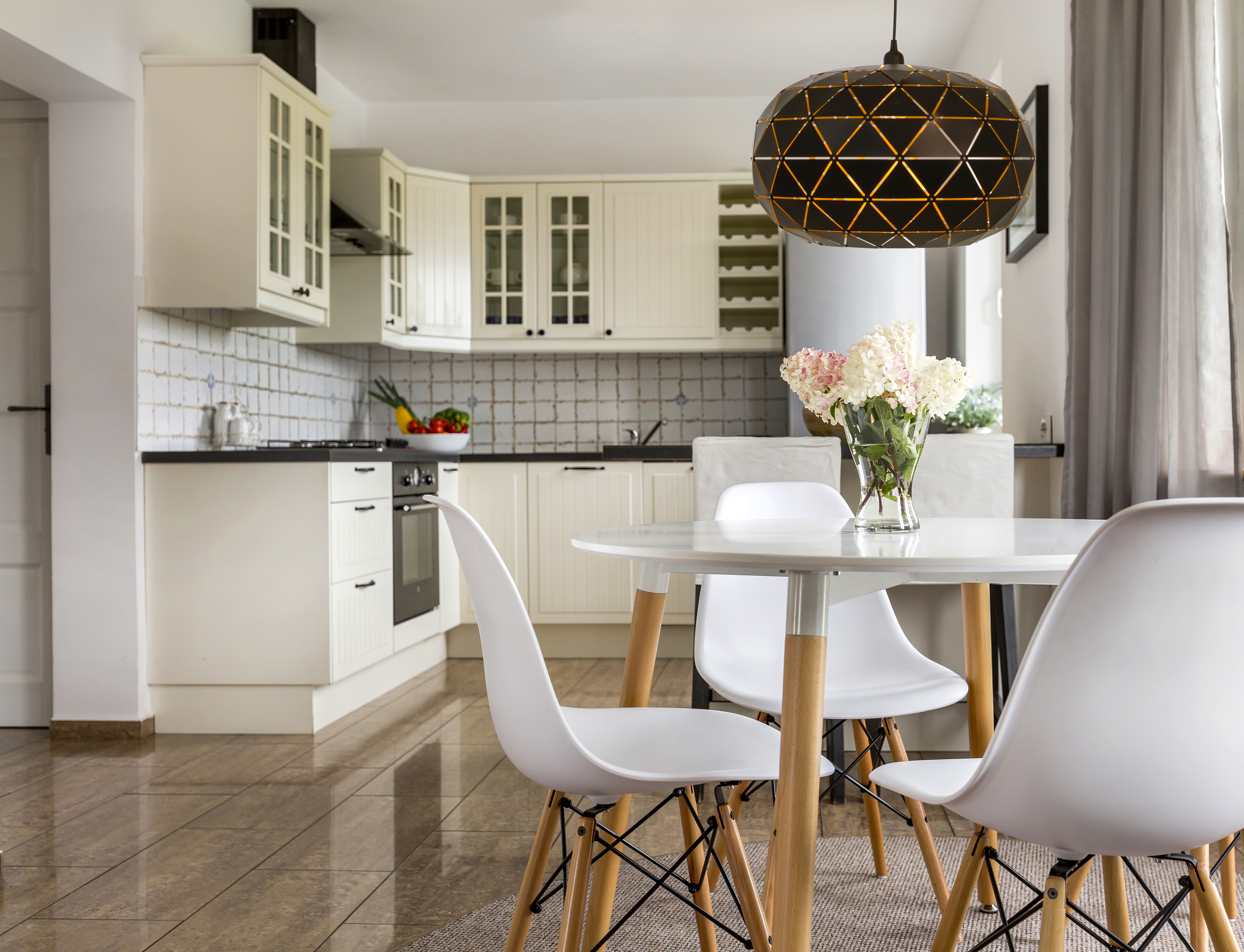 LATTICE taklampa 50cm, svart/guld insida - Aneta Lighting - 2