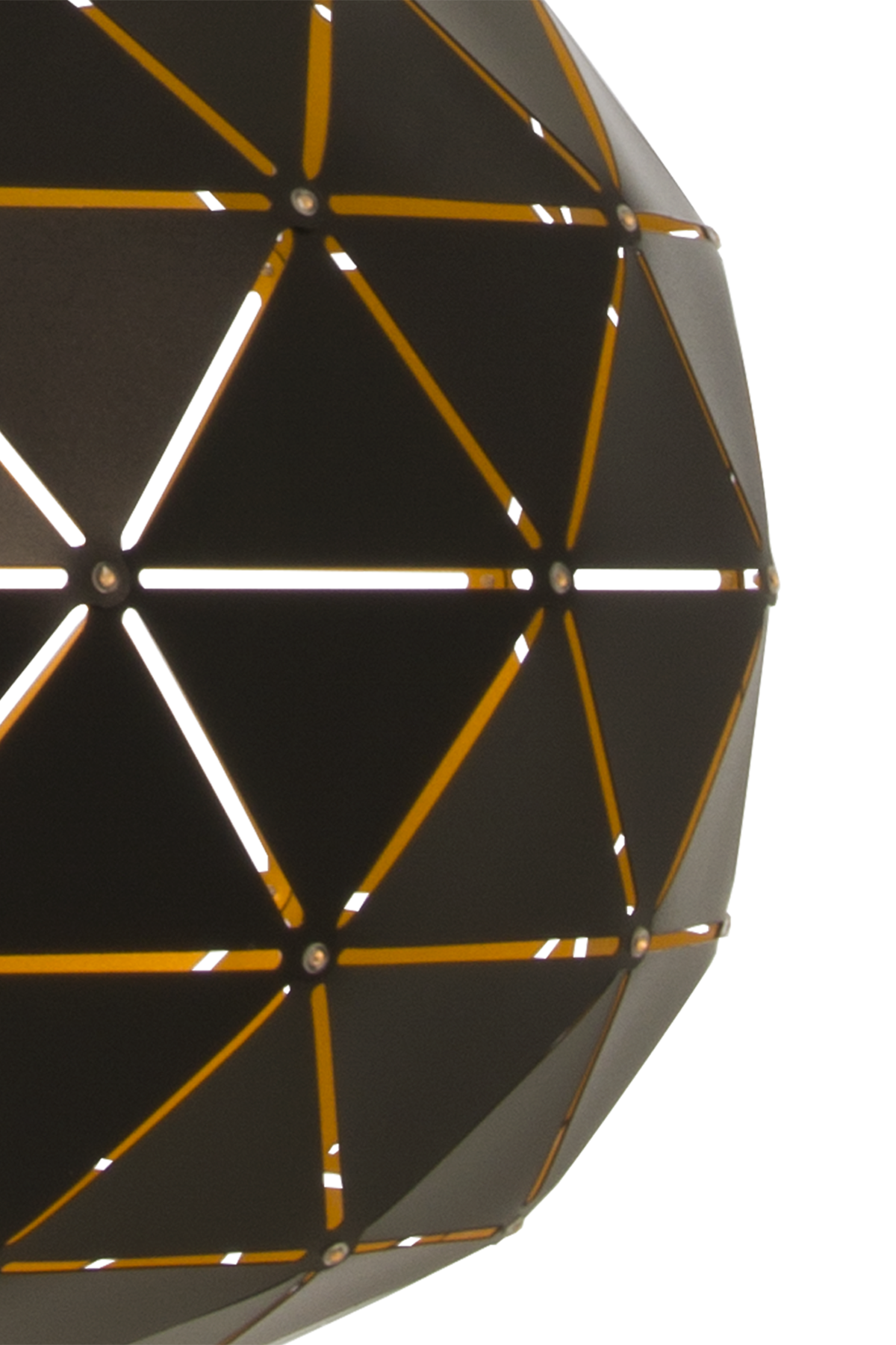 LATTICE taklampa 50cm, svart/guld insida - Aneta Lighting - 3