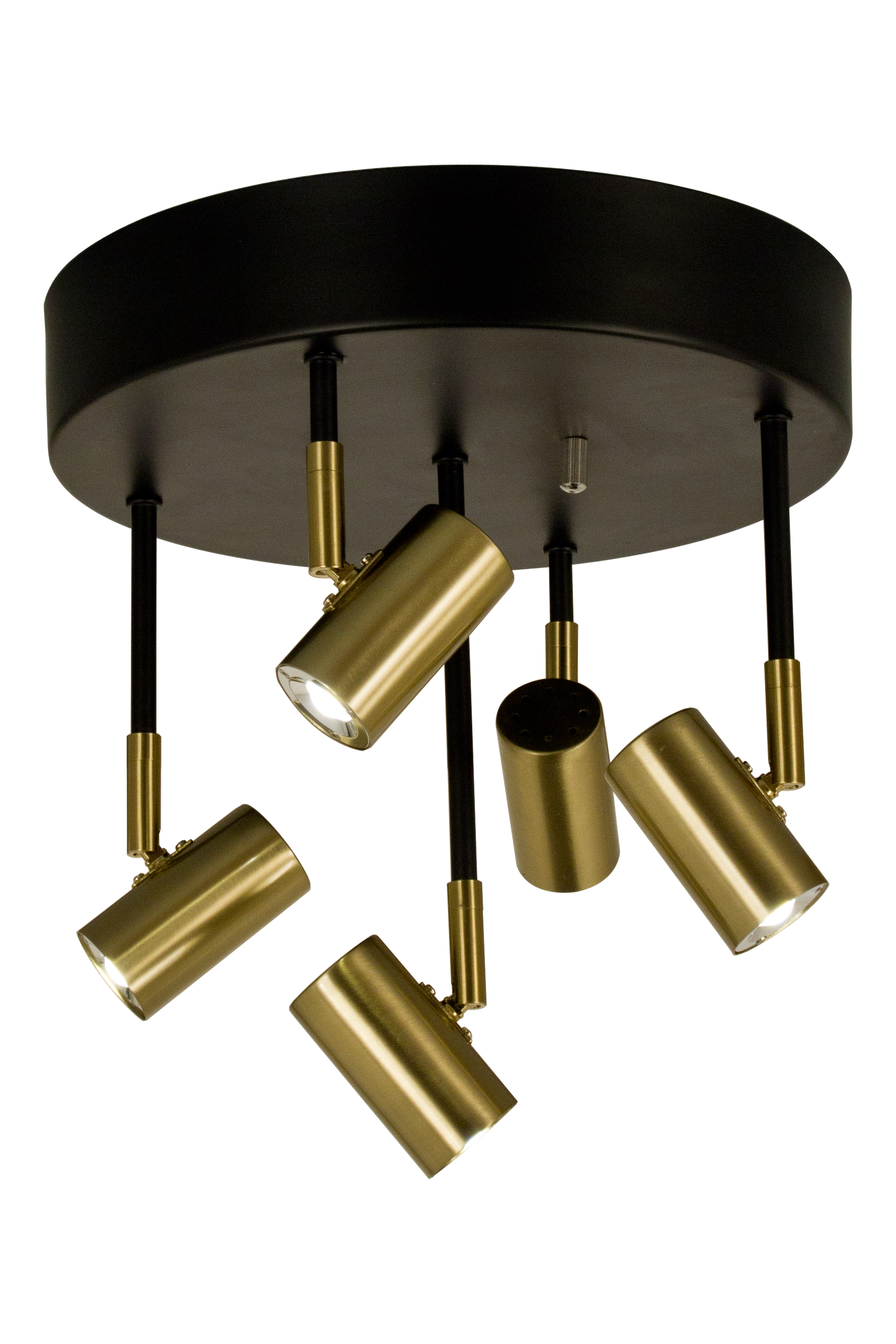GUSTO takspot, svart/mässing - Aneta Lighting
