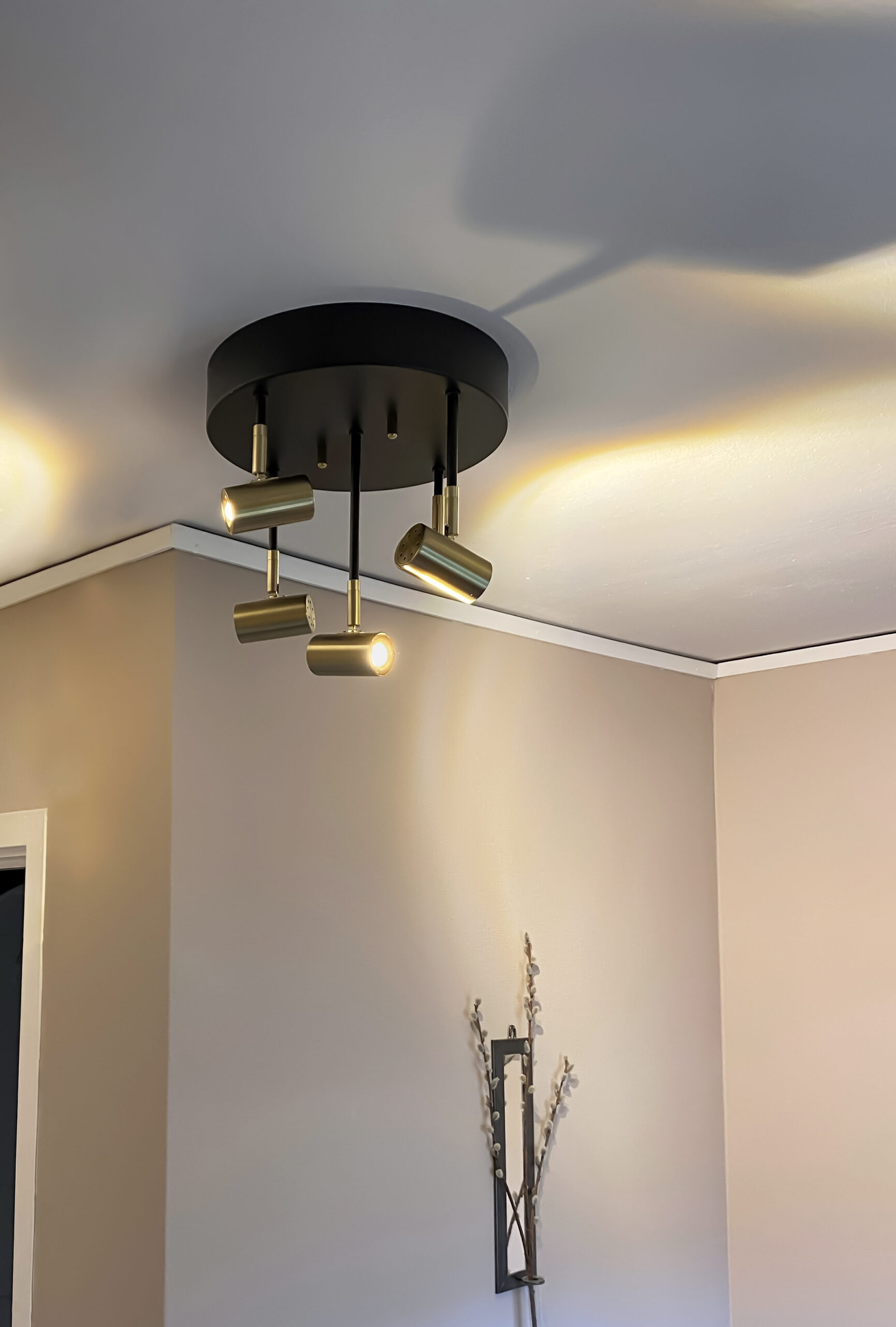 GUSTO takspot, svart/mässing - Aneta Lighting - 4
