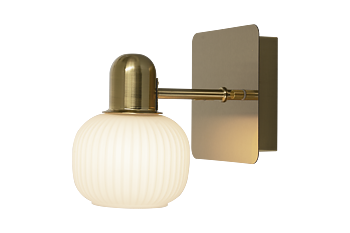 MESSINA vägglampa bad 1:a, matt mässing - Aneta Lighting