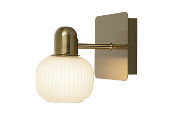 MESSINA vägglampa bad 1:a, matt mässing - Aneta Lighting