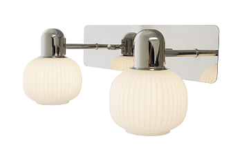 MESSINA vägglampa bad 2a krom/vit - Aneta Lighting