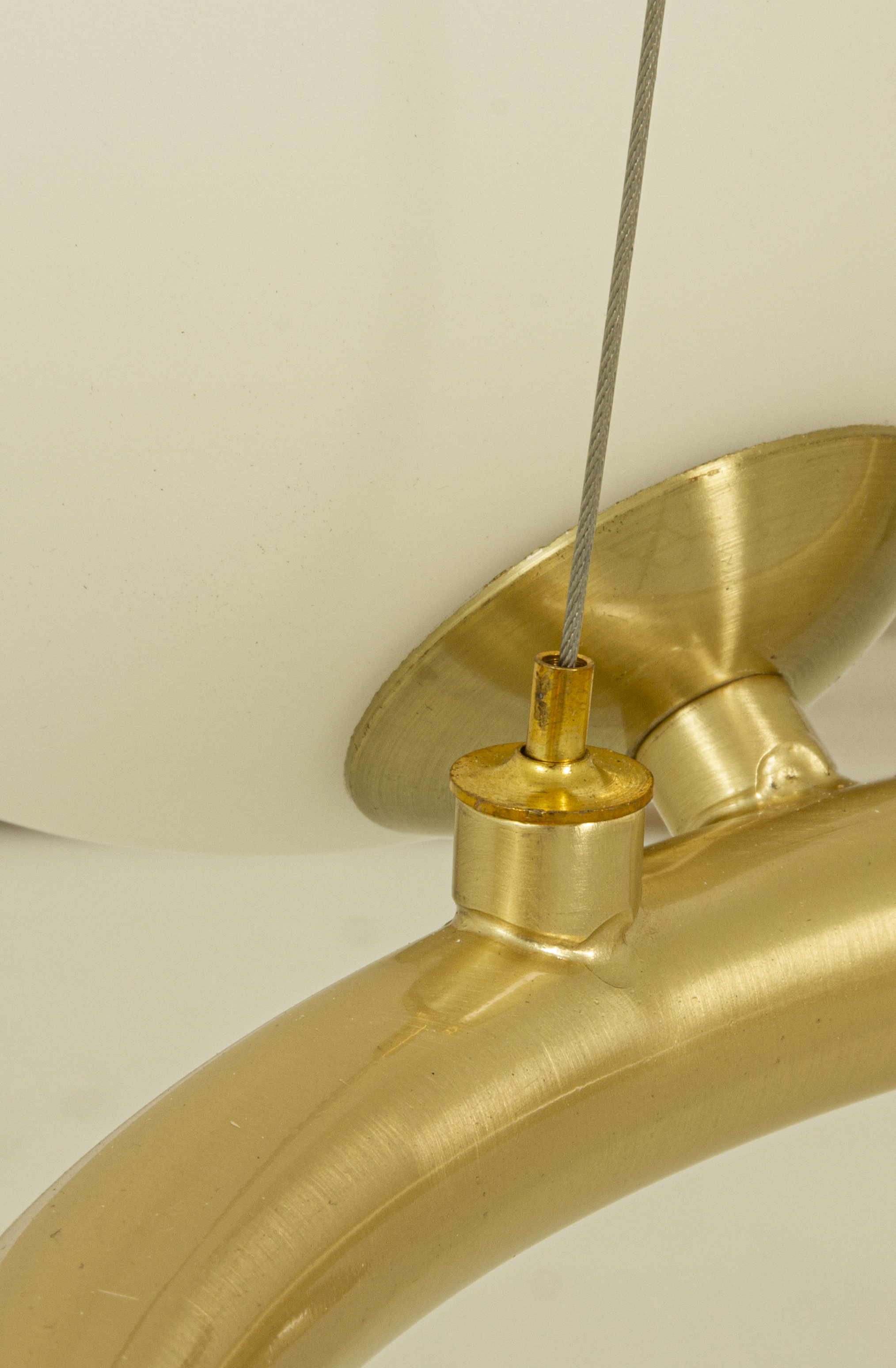 MOLEKYL taklampa rund, matt mässing/vit - Aneta Lighting - 3