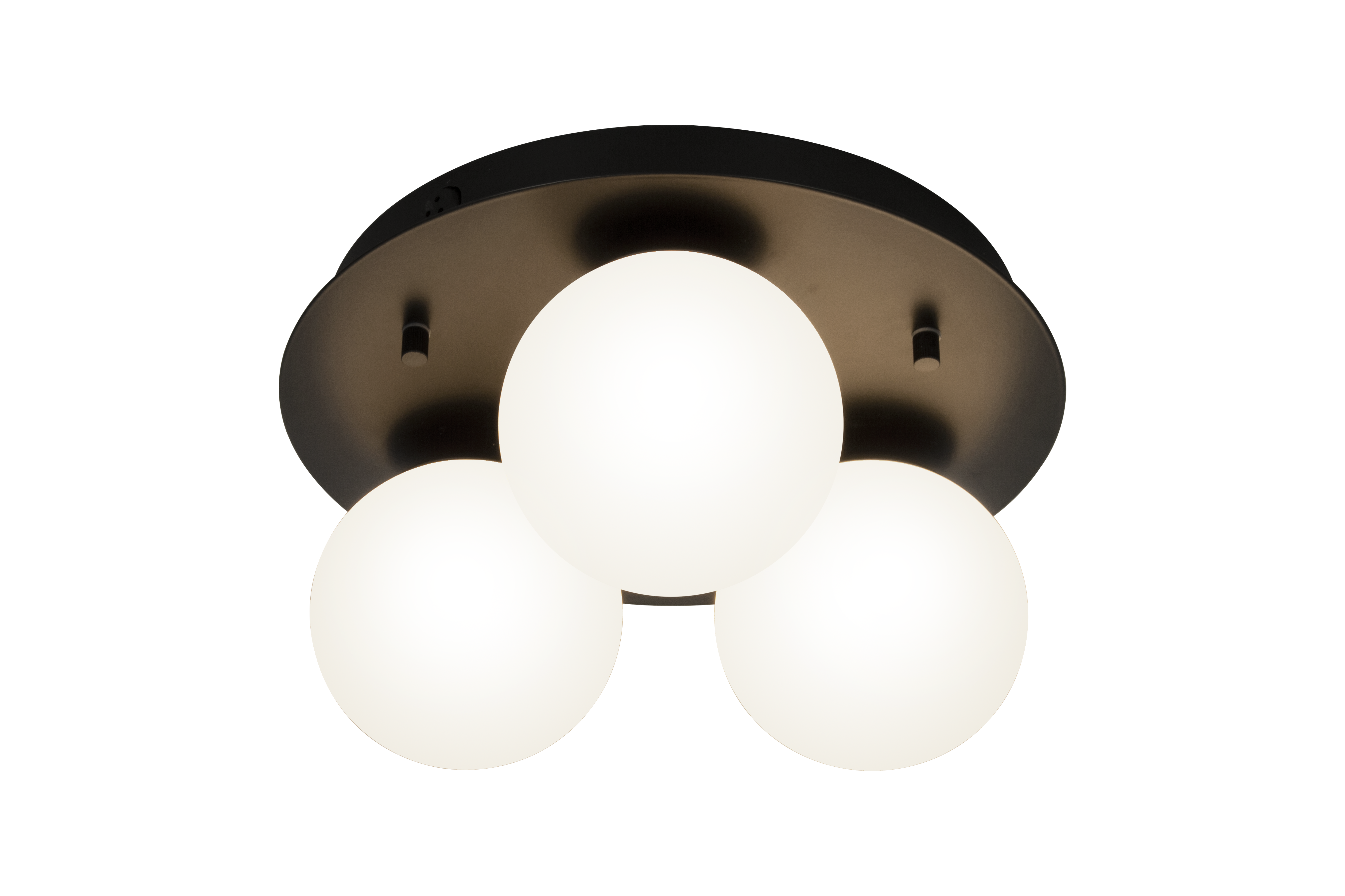 NICOSIA plafond 3:a, bad, svart - Aneta Lighting