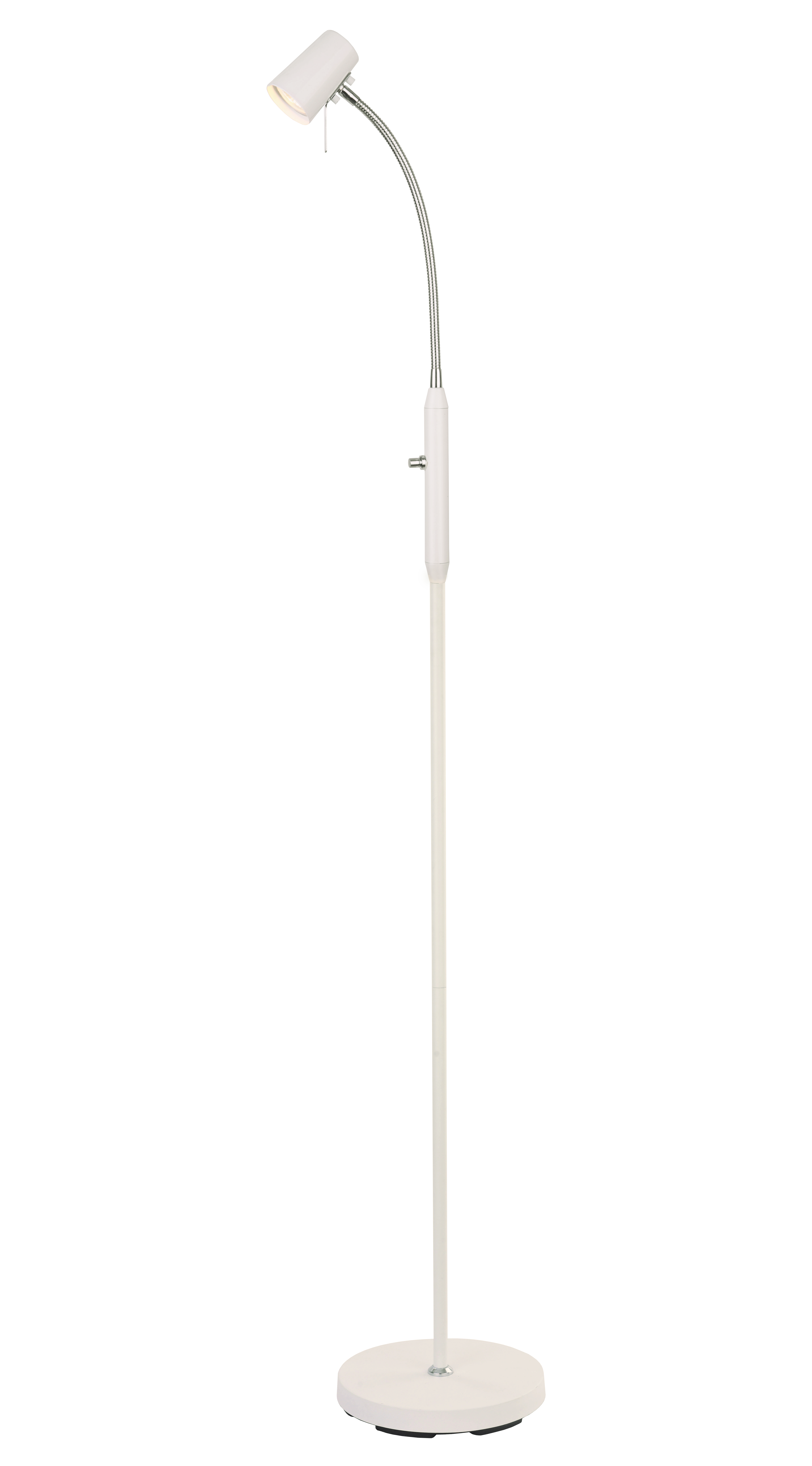 PILOT golvlampa, vit/krom - Aneta Lighting