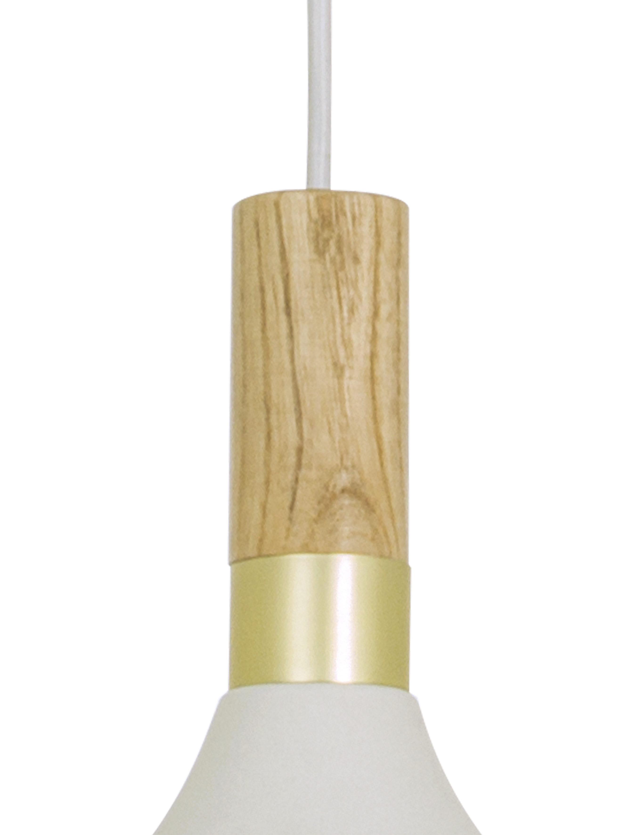 SENSE taklampa 34cm, vit/trä - Aneta Lighting - 3