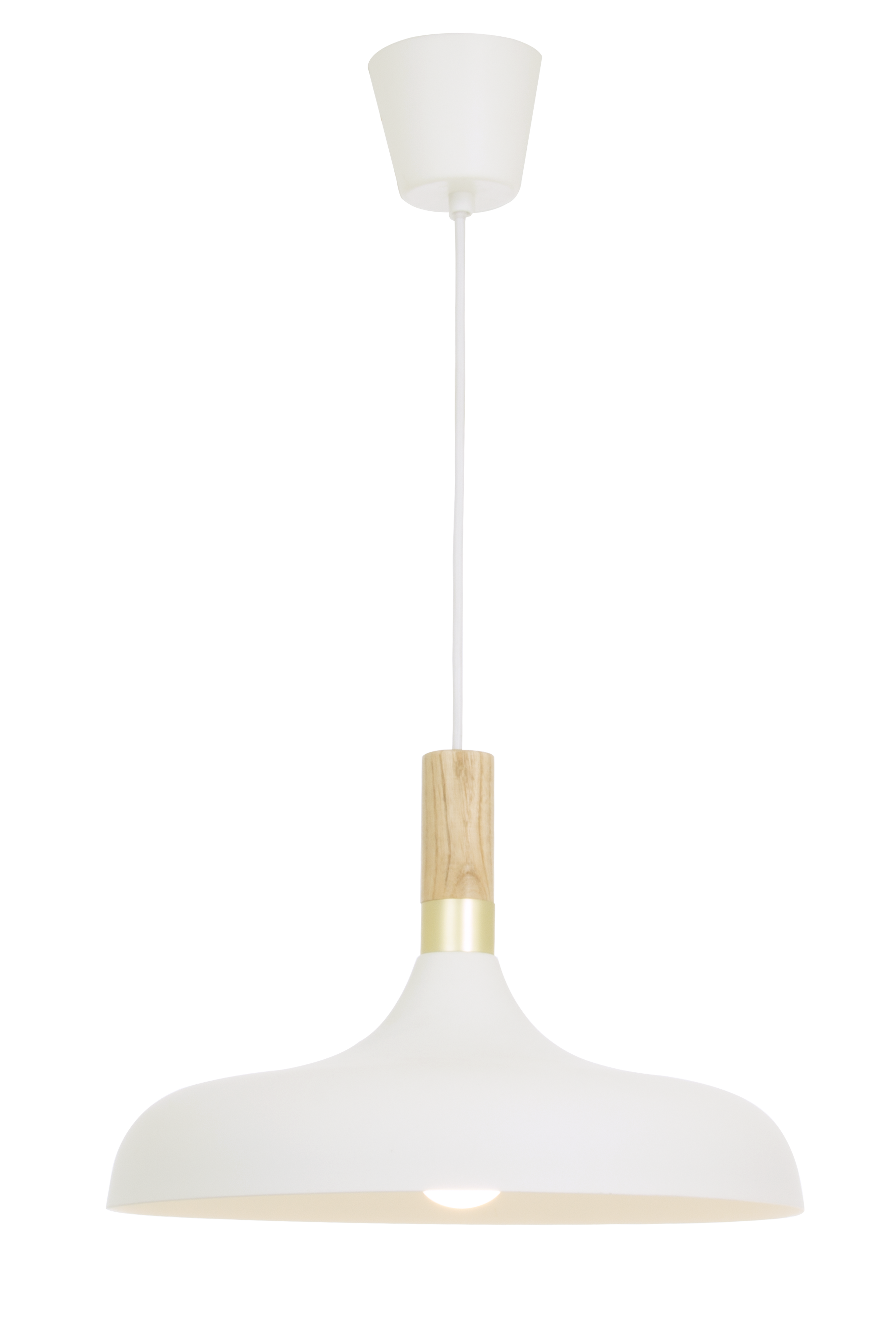 SENSE taklampa 34cm, vit/trä - Aneta Lighting