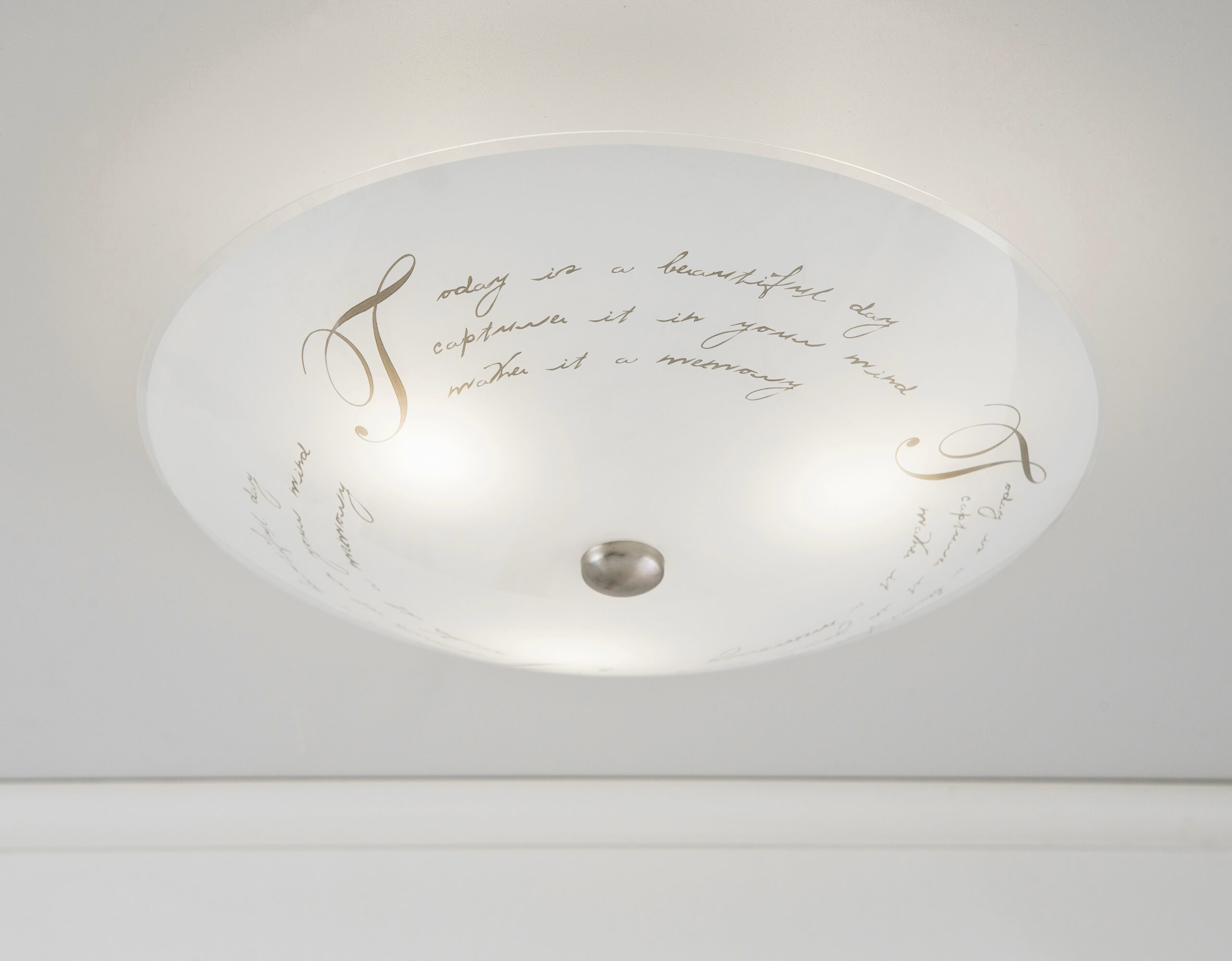 SKRIFT plafond 42cm, vit/stål - Aneta