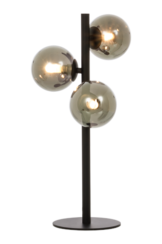 MOLEKYL bordlampa 3a, svart/rök - Aneta Lighting