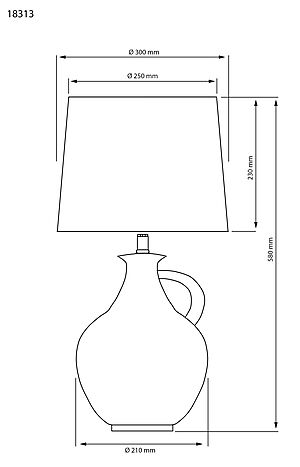 ATHENA bordslampa, naturvit - Aneta Lighting - 7
