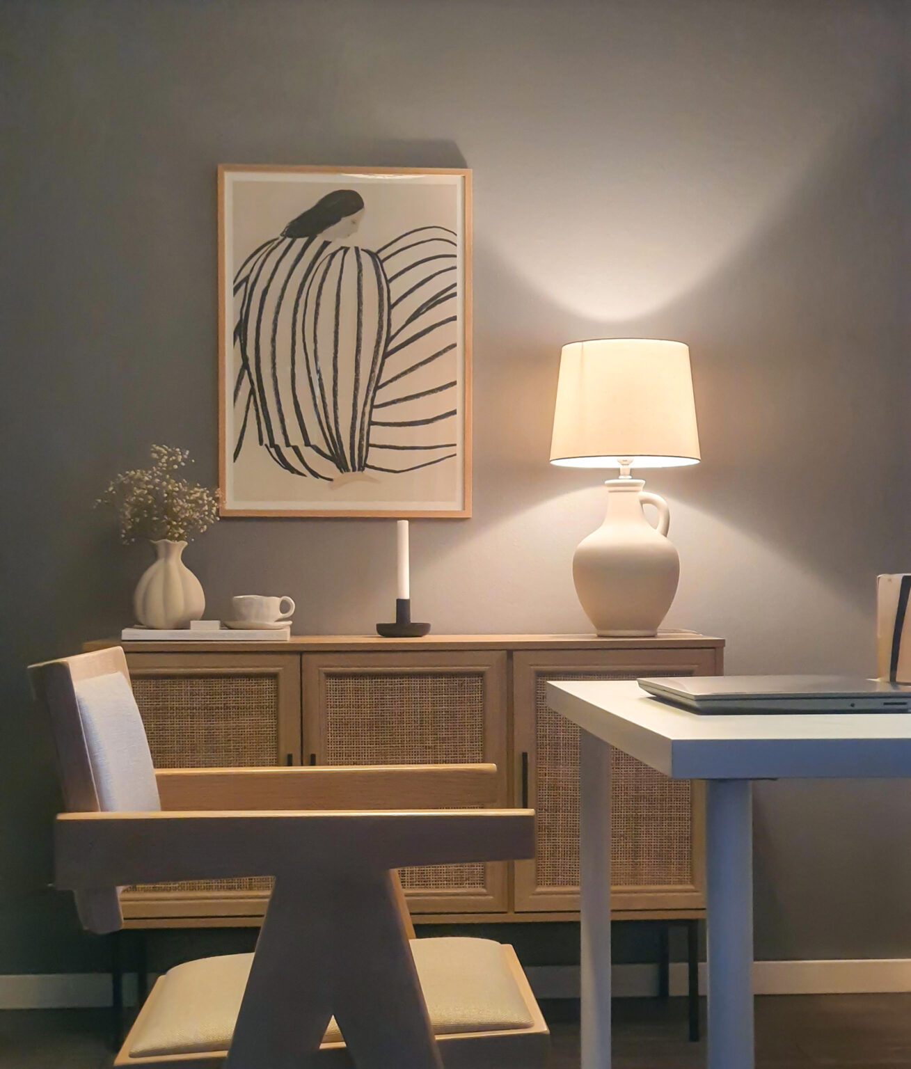 ATHENA bordslampa, naturvit - Aneta Lighting - 2