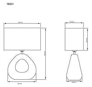 Eleni bordslampa, naturvit E27, inkl. skärm - Aneta - 4