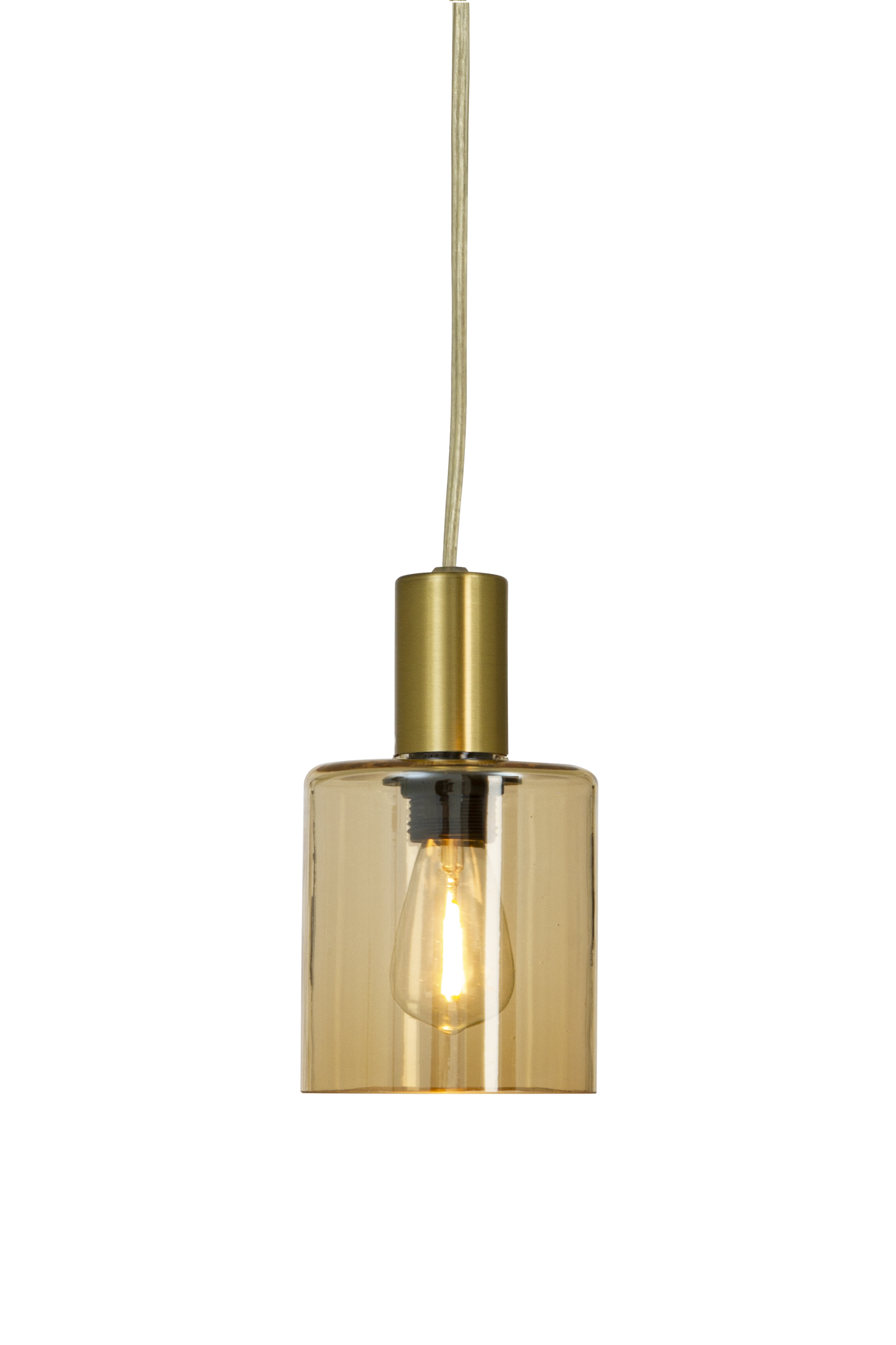 CYLINDER fönsterlampa, matt mässing/amber - Aneta Lighting - 3