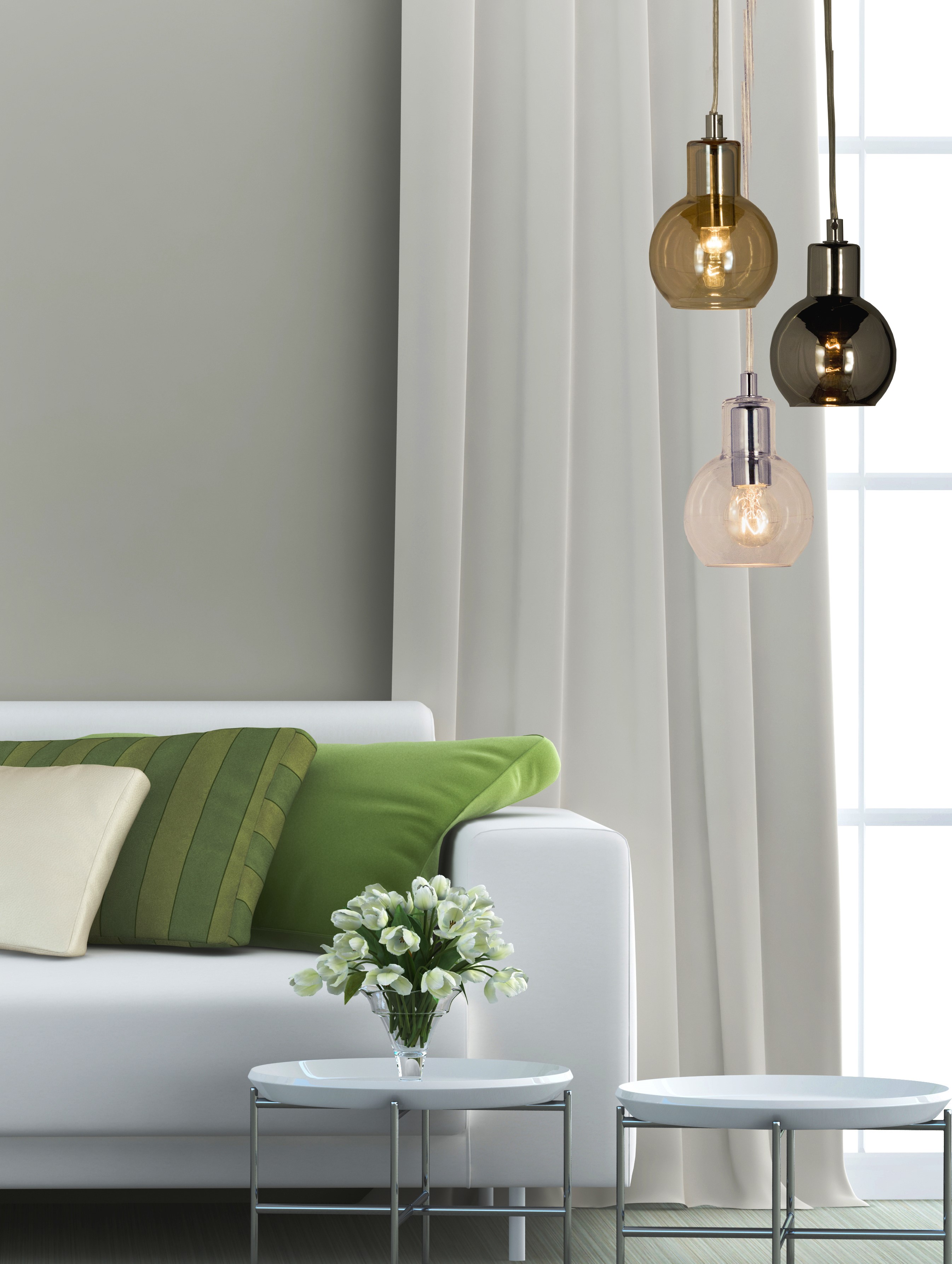 LEAH fönsterlampa, klar/krom - Aneta Lighting - 3