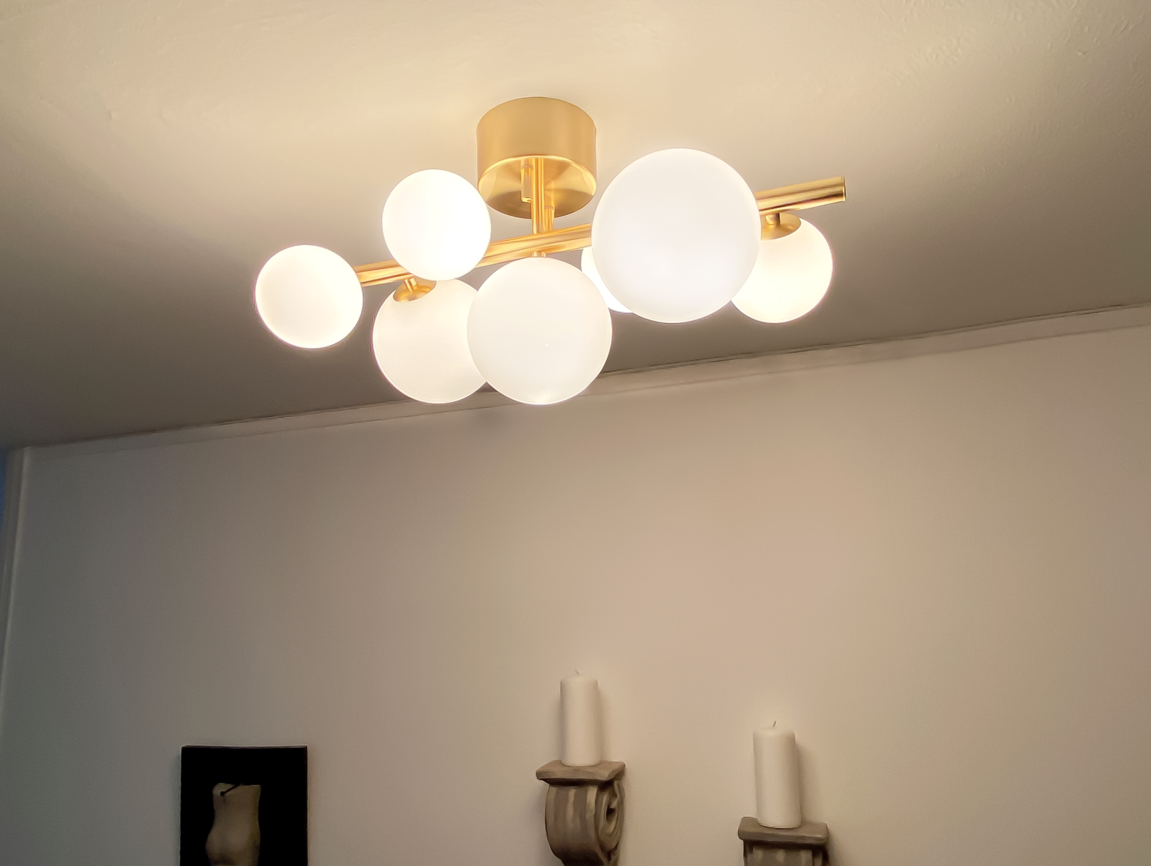 MOLEKYL plafond, matt mässing/vit - Aneta Lighting - 3