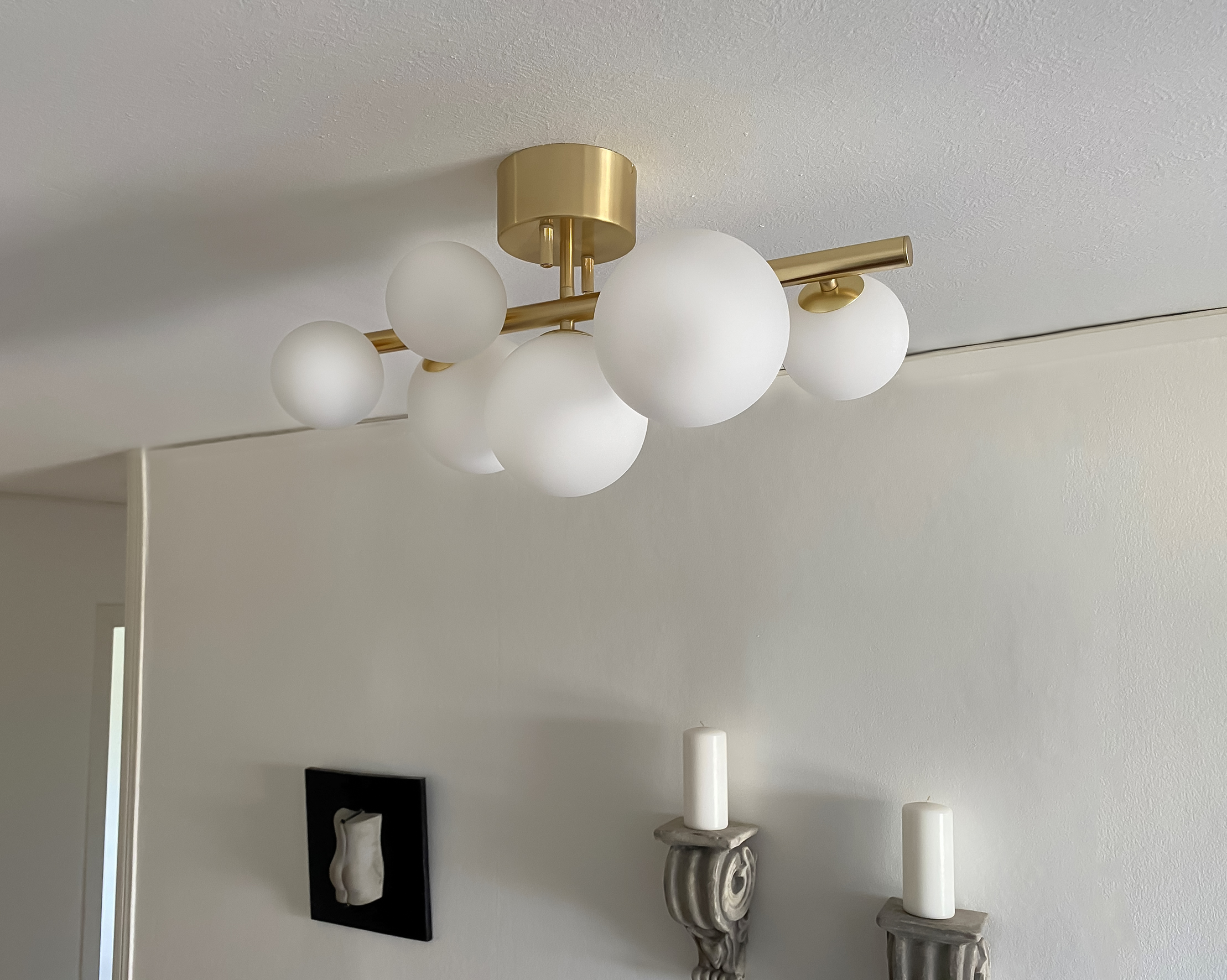 MOLEKYL plafond, matt mässing/vit - Aneta Lighting - 4