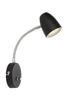 SANDNES vägglampa, svart - Aneta Lighting