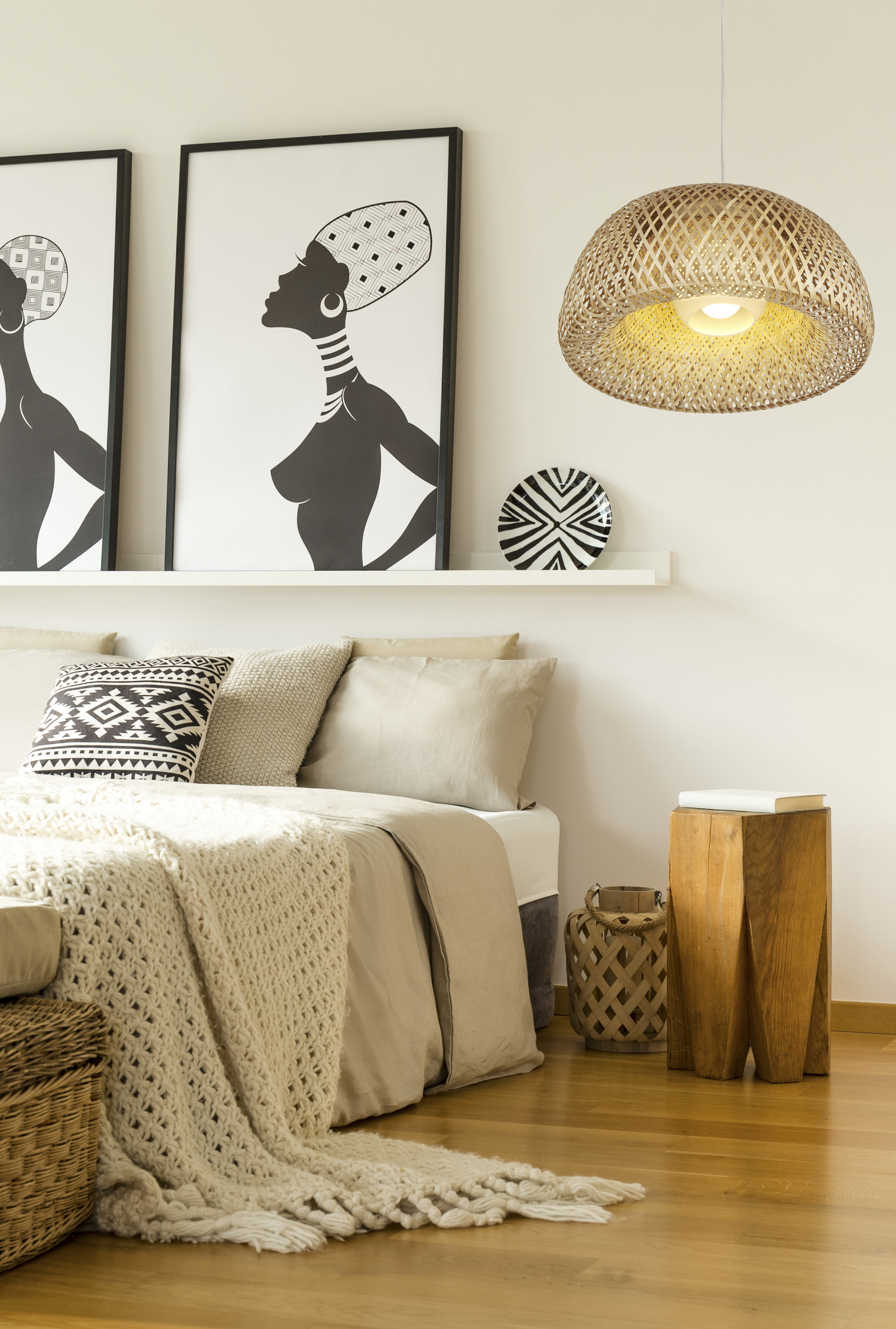 MALACCA taklampa 45cm, natur - Aneta Lighting - 4