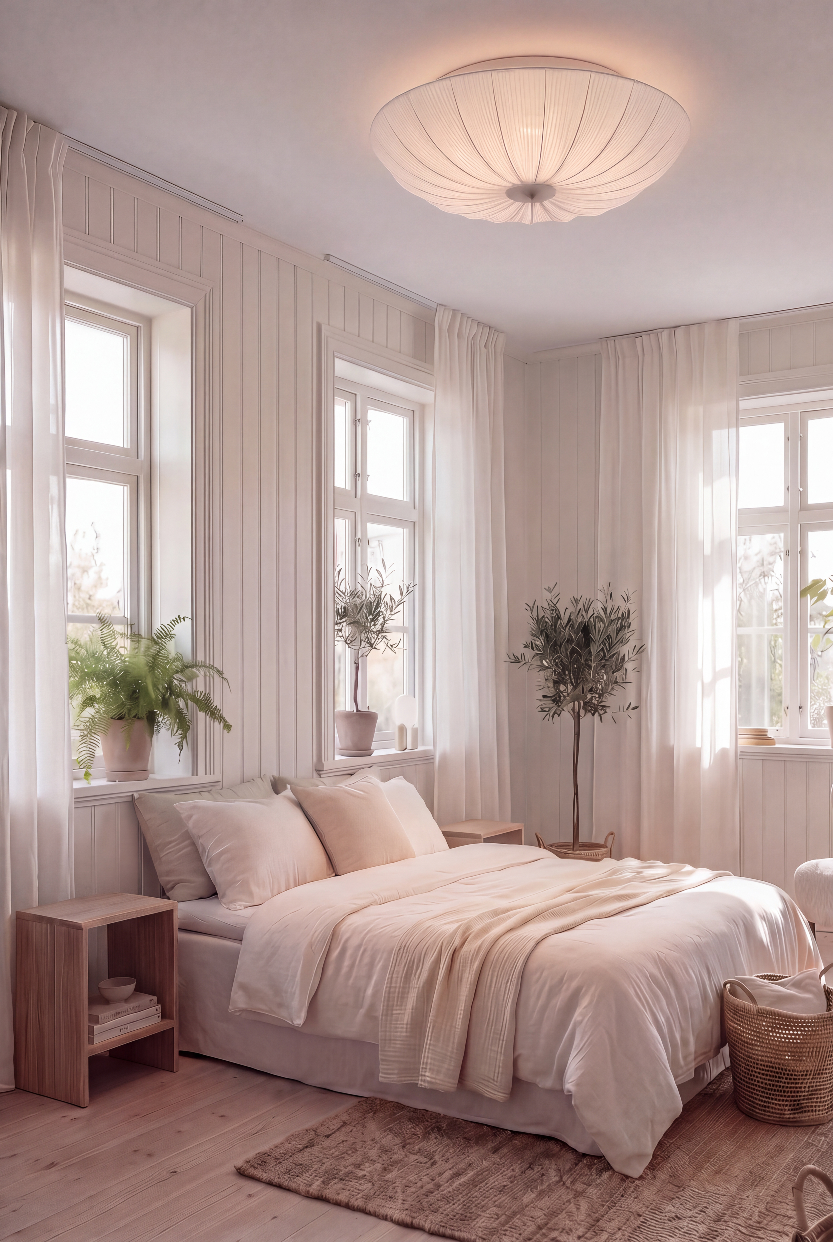 Plafond Lady Ø55 cm Vit - Aneta - 4