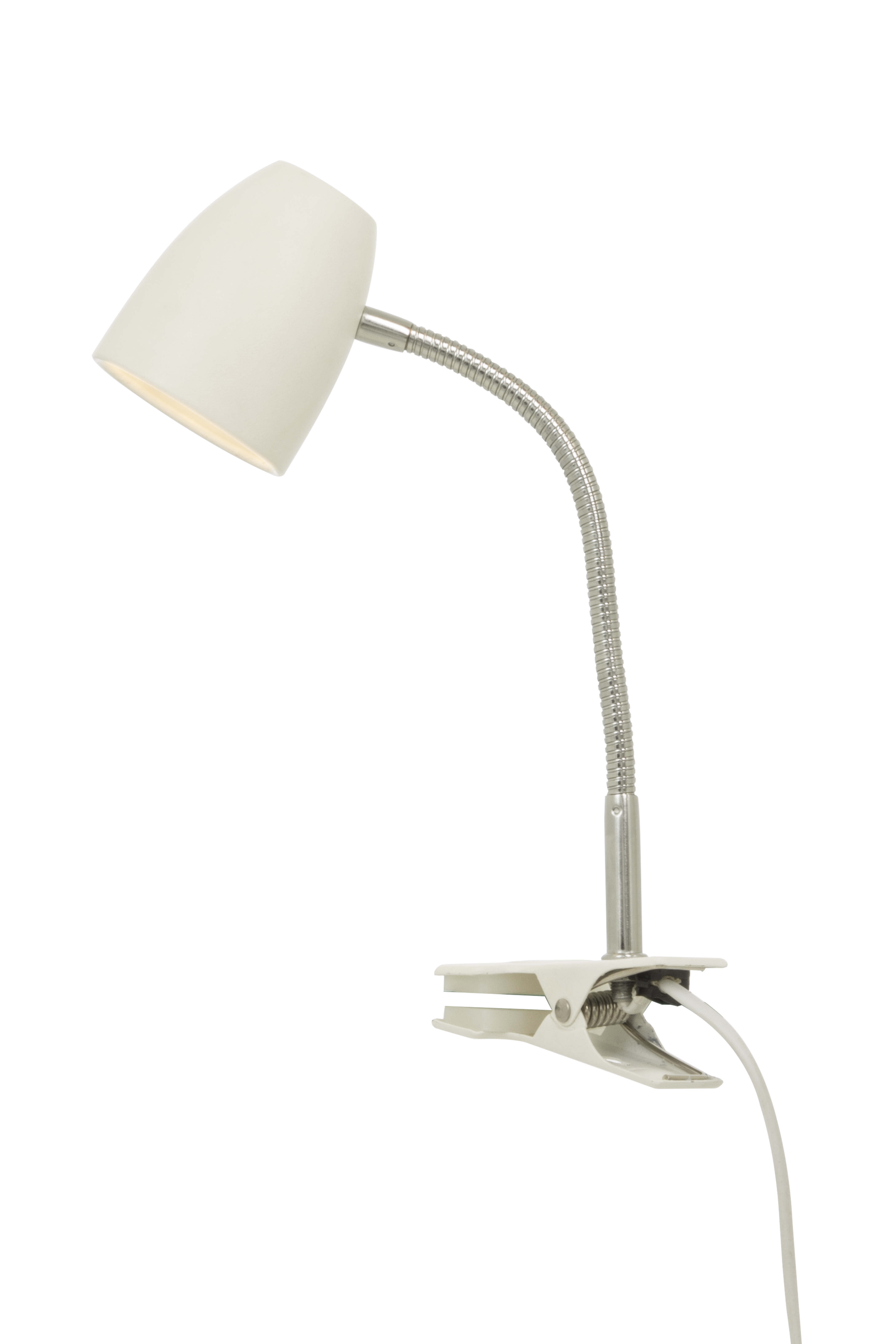 SANDNES klämlampa, vit/krom - Aneta Lighting - 2