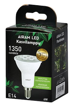 LED Växtlampa Par16 6W E14 - Airam