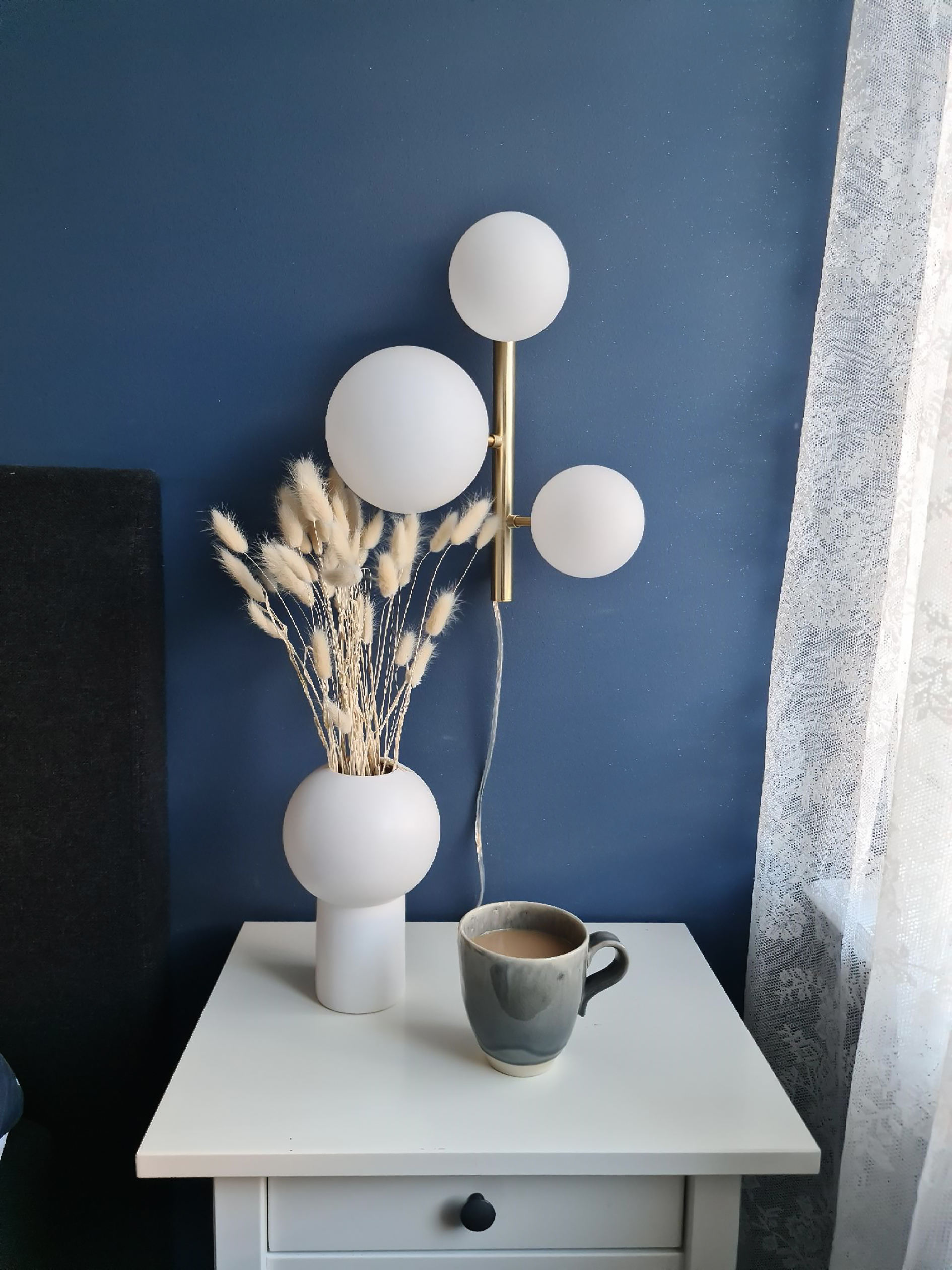 MOLEKYL vägglampa, matt mässing/vit - Aneta Lighting - 5