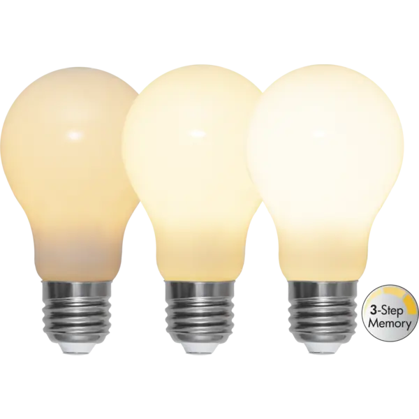 LED-lampa E27 A60 Opaque Filament RA90 3-step memory - Star Trading