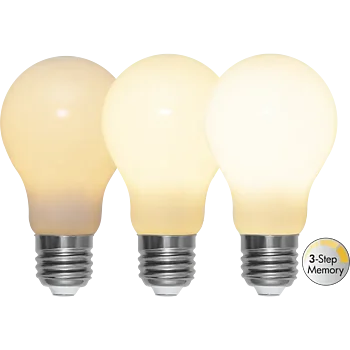 LED-lampa E27 A60 Opaque Filament RA90 3-step memory - Star Trading