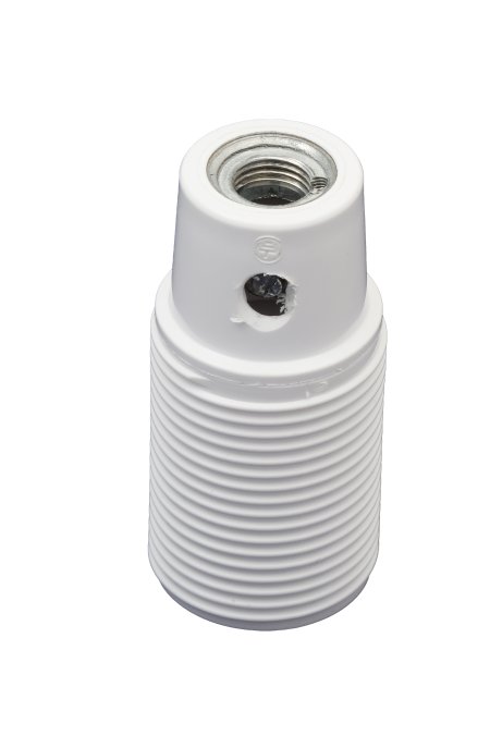 Lamphållare E14 gäng jord vit TPL