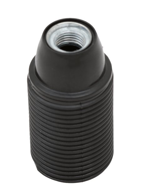 Lamphållare E14 gäng jord svart TPL