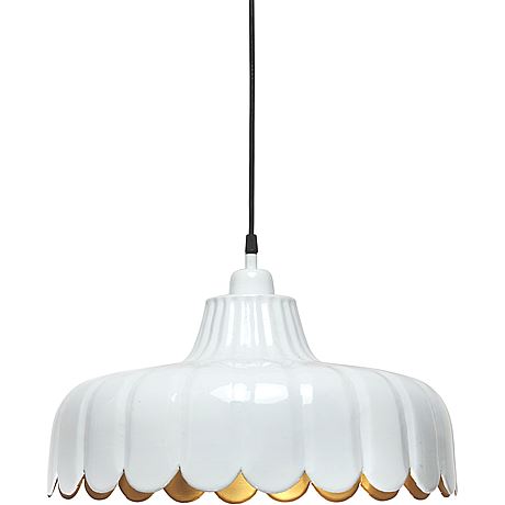 Taklampa Wells Ø43cm Vit/Guld - PR Home