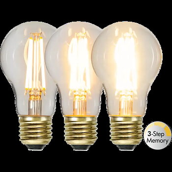 LED-lampa E27 A60 Soft Glow 3-step memory - Star Trading