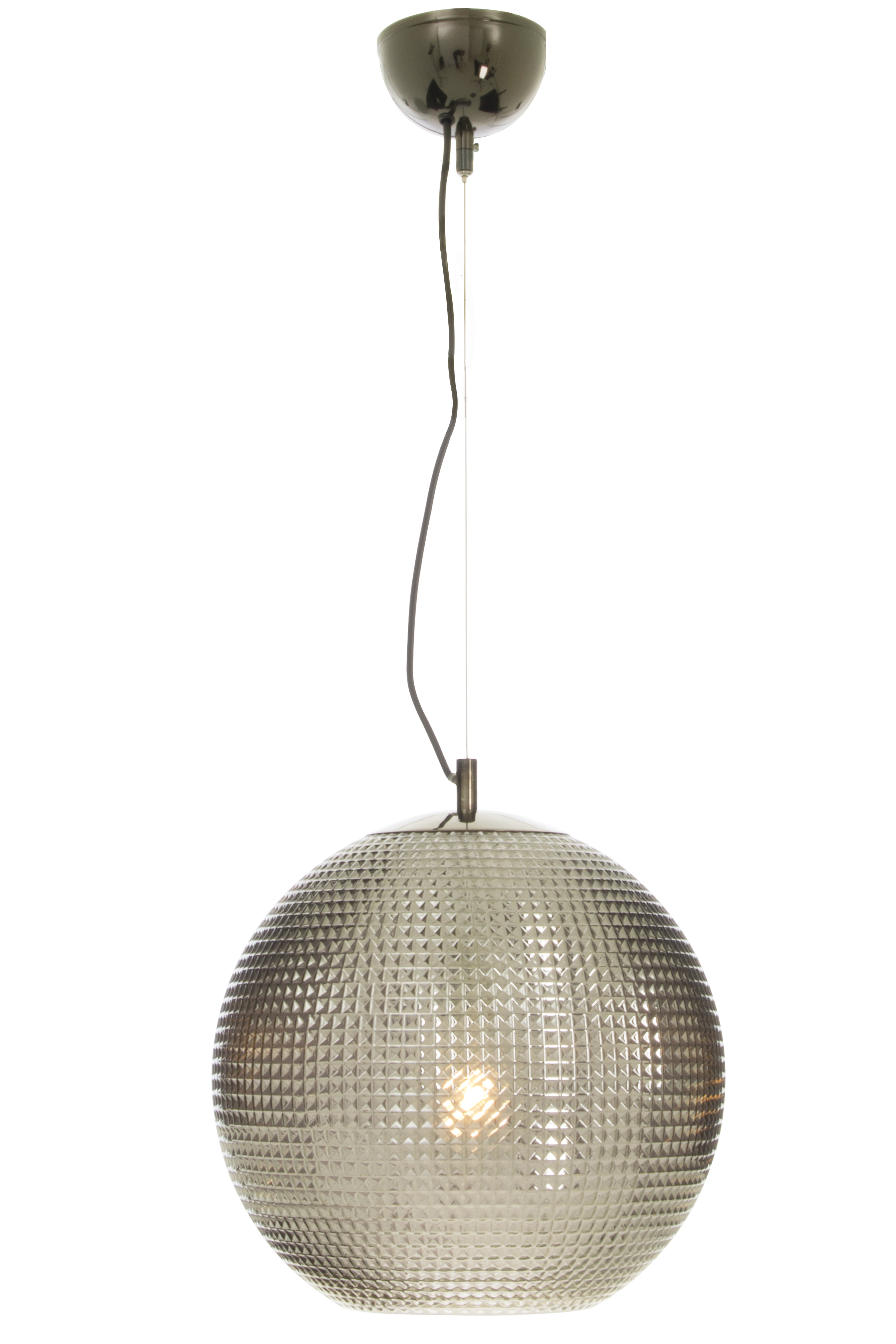 VEGAS taklampa, svartkrom glas - Aneta Lighting