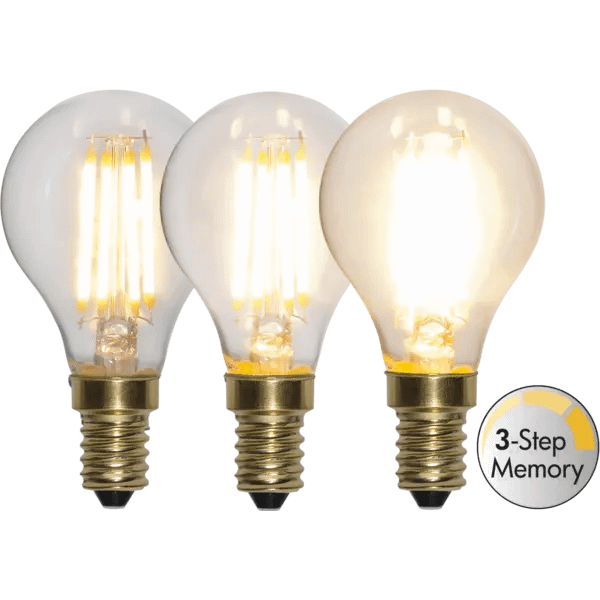 LED - lampa E14 P45 Soft Glow 3 - step memory - Star Trading