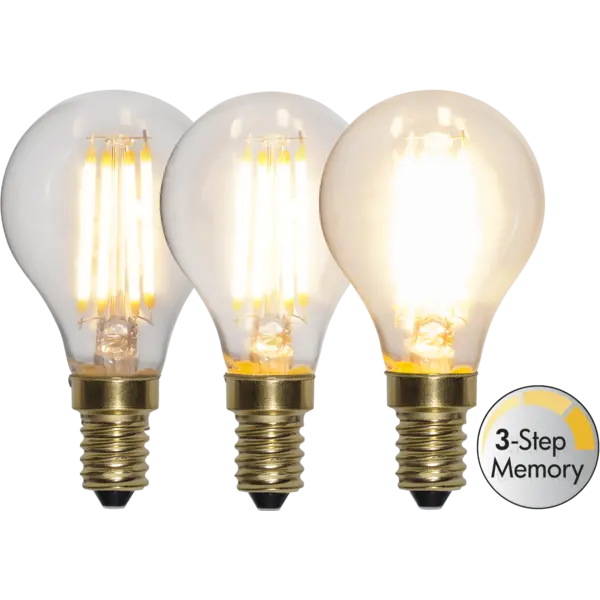 LED - lampa E14 P45 Soft Glow 3 - step memory - Star Trading - 2