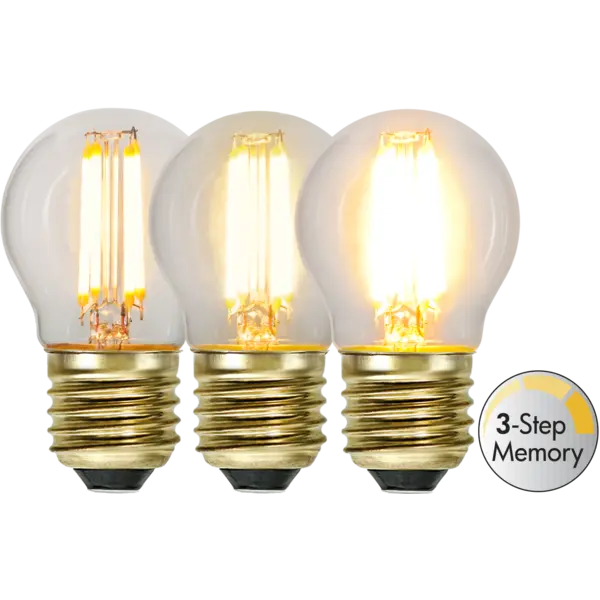 LED - lampa E27 G45 Soft Glow 3 - step memory - Star Trading - 2