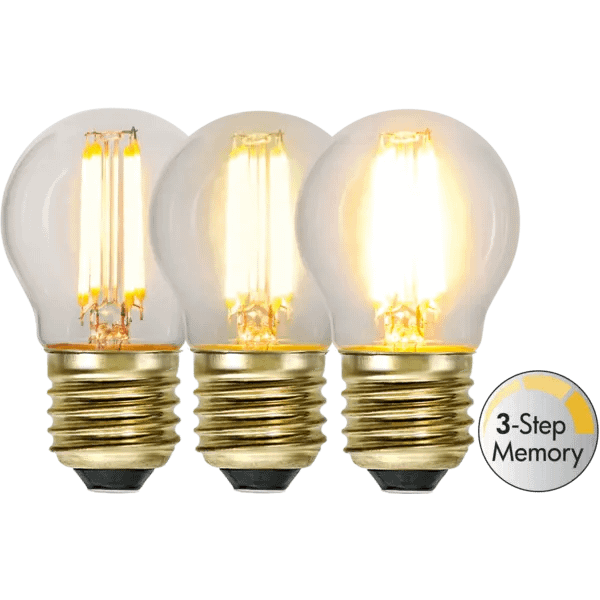LED - lampa E27 G45 Soft Glow 3 - step memory - Star Trading