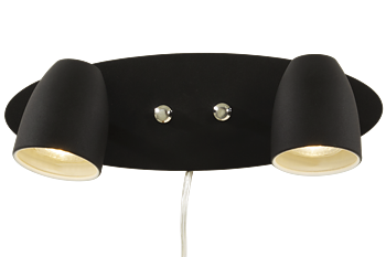SANDNES vägglampa.2 - arm svart - Aneta Lighting