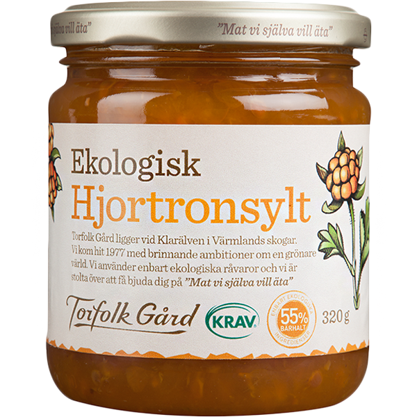 Torfolk KRAV Hjortronsylt 6 st x 750 g. Jmf-pris kr/kg: 