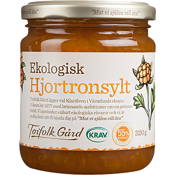 Torfolk KRAV Hjortronsylt 6 st x 750 g. Jmf-pris kr/kg: 