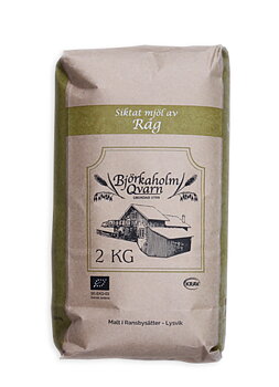 Björkaholm Qvarn siktat rågmjöl KRAV 6 st x 2 kg