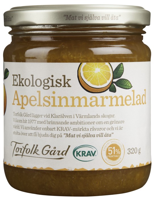 Torfolk Apelsinmarmelad KRAV 12 st x 320 g