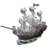 Crystal Puzzle Pirate ship (black)